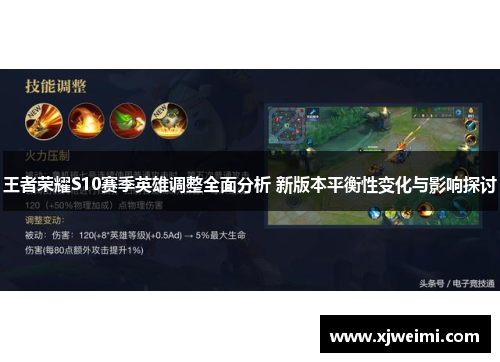 王者荣耀S10赛季英雄调整全面分析 新版本平衡性变化与影响探讨
